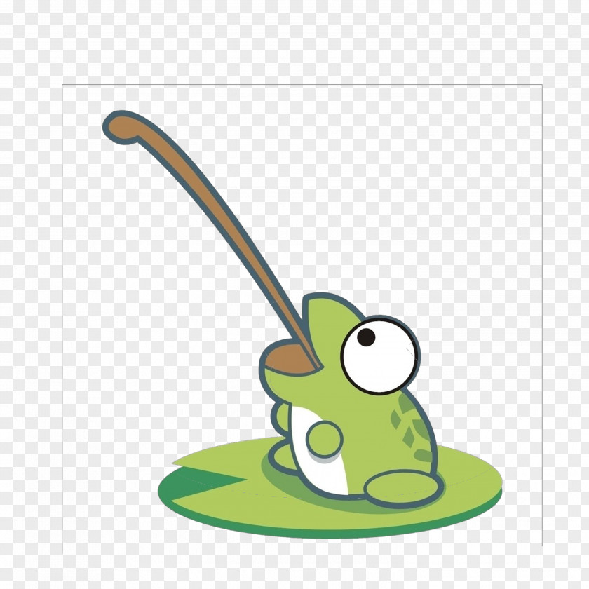 Frog Tongue Hanging Out Cartoon PNG