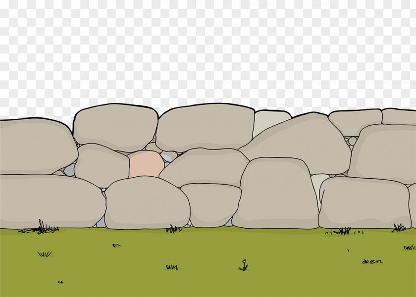 Hand Drawn Illustrations, Stone Walls And Lawns Rock Drawing Fence Royalty-free PNG