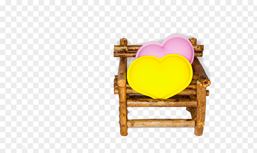 Heart-shaped Pillow Chair Dakimakura Yellow PNG