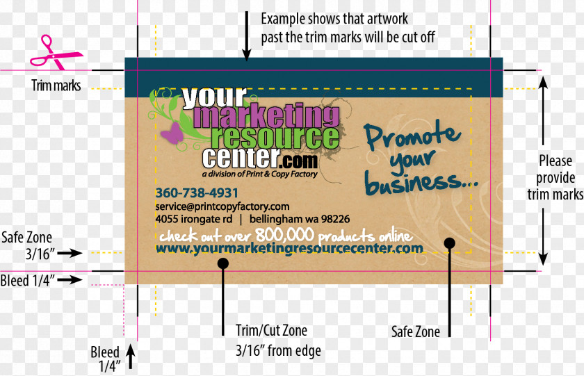 Printer Bleed Printing Business Cards PNG