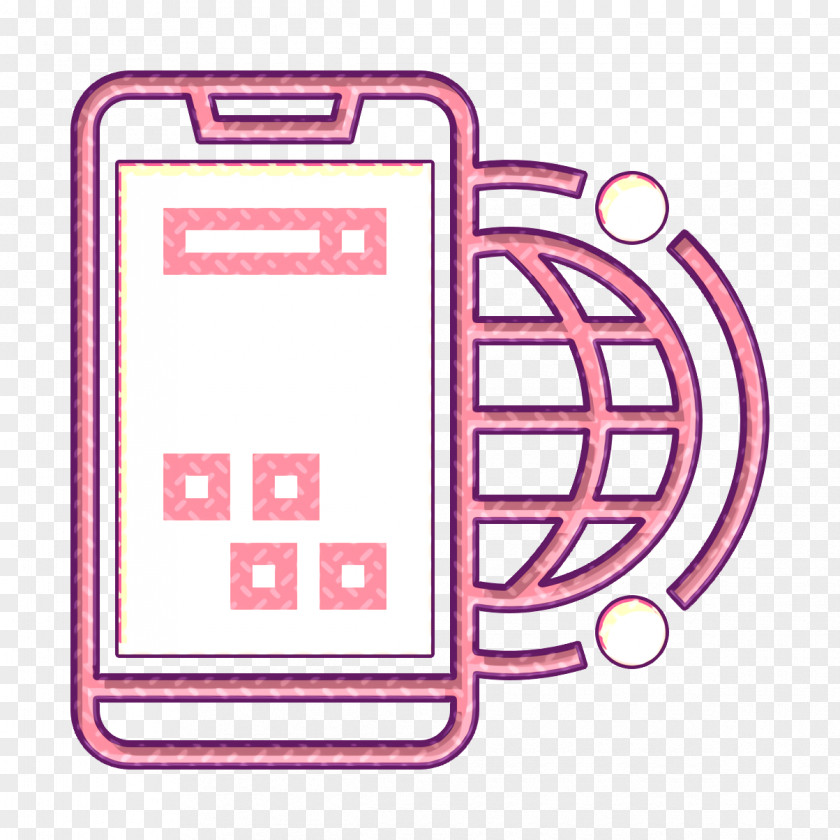 Earth Grid Icon Programming Smartphone PNG