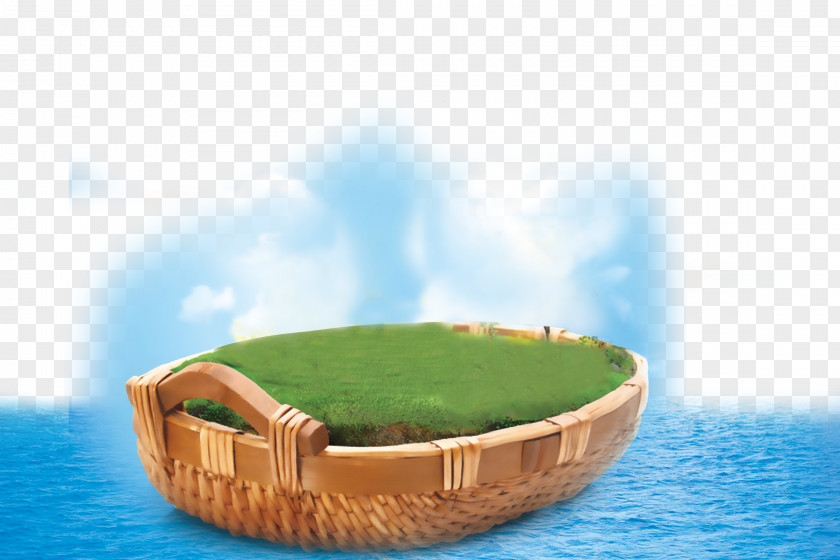 Floating In The Sea Basket PNG