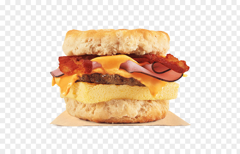 Melted Cheese Breakfast Sandwich Hamburger Fast Food Ham And PNG