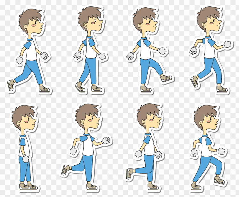Cartoon Man Walking Clip Art PNG