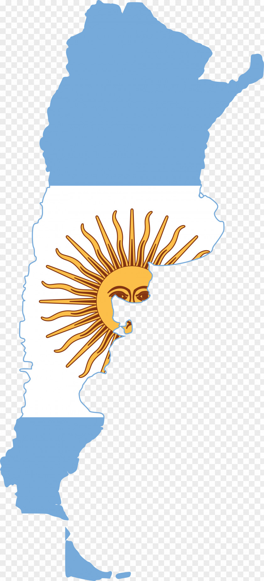 Country Flag Of Argentina Vector Map PNG
