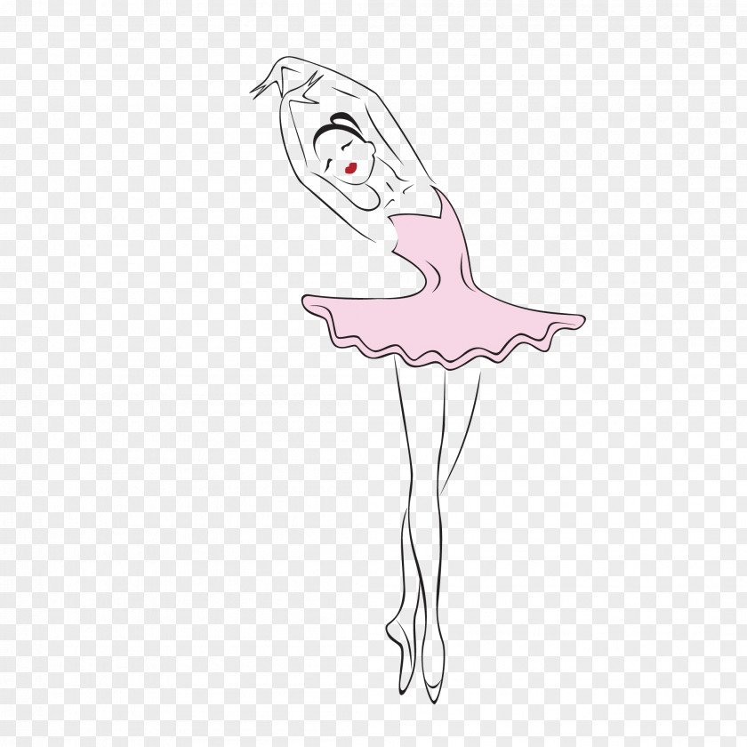 Hand-painted Ballet Dancer Illustration PNG