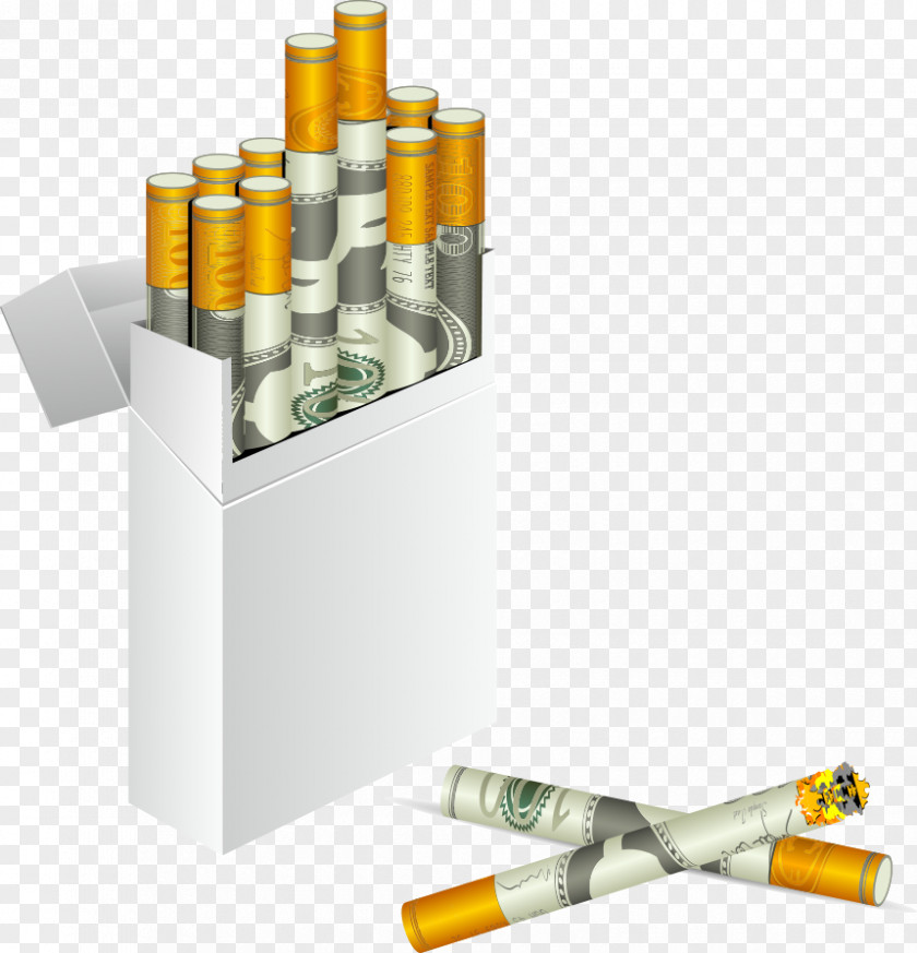 Vector Packaging Box Of Cigarettes Cigarette Pack Stock Photography Illustration PNG