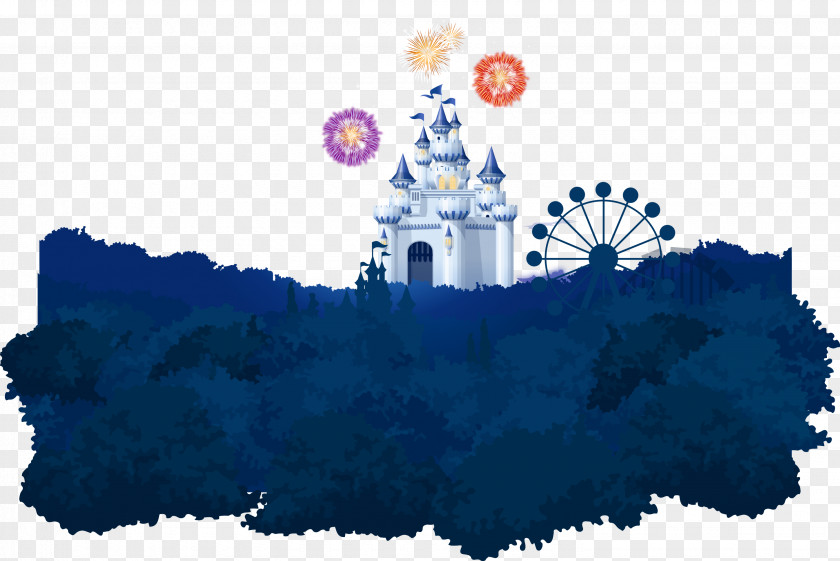 Fairytale Castle And Fireworks Fairy Tale PNG