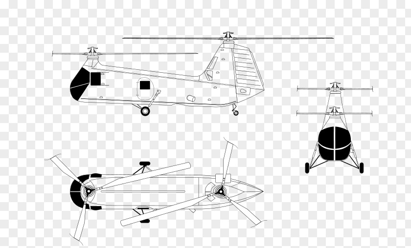 Helicopter Rotor Piasecki HUP Retriever H-21 Aircraft PNG