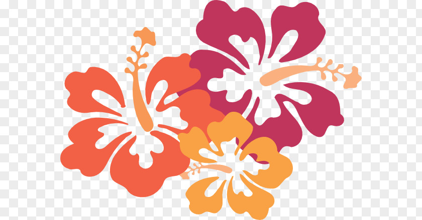 Hibiscus Painting Hawaiian Flower Clip Art PNG