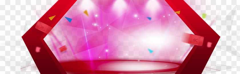 Red Triangle Floating Stage PNG