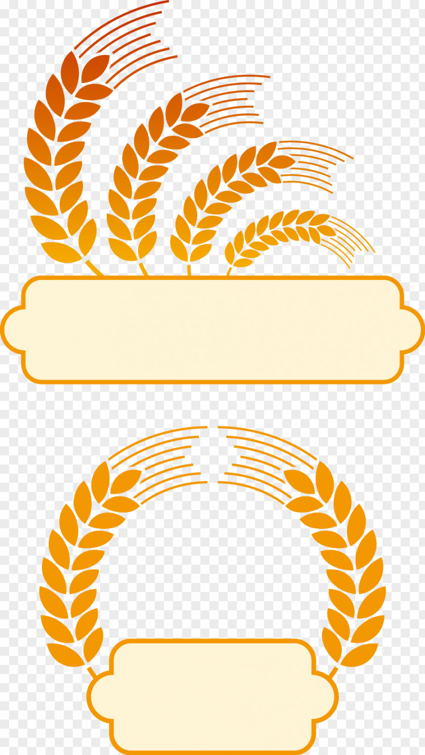 Rice Decorative Frame Wheat Clip Art PNG