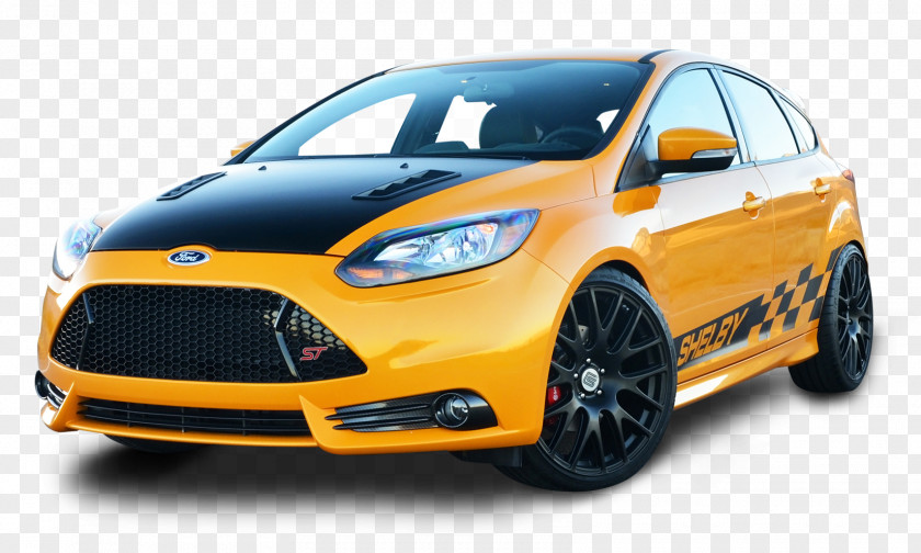 Yellow Ford Shelby Focus ST Car Mustang PNG