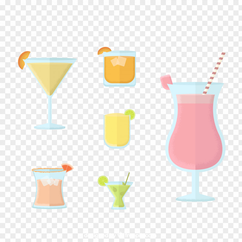 Color Summer Cocktail Vector Drink Clip Art PNG