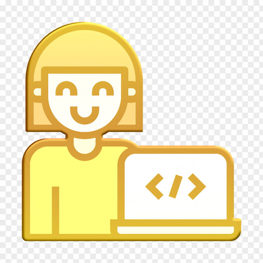 Developer Icon Girl Software Development PNG