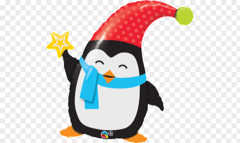 Penguin Christmas Balloon Decoration Party Santa Claus PNG