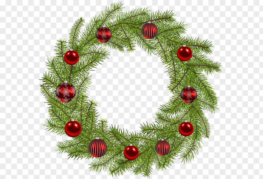 Christmas Ornament Wreath Clip Art PNG