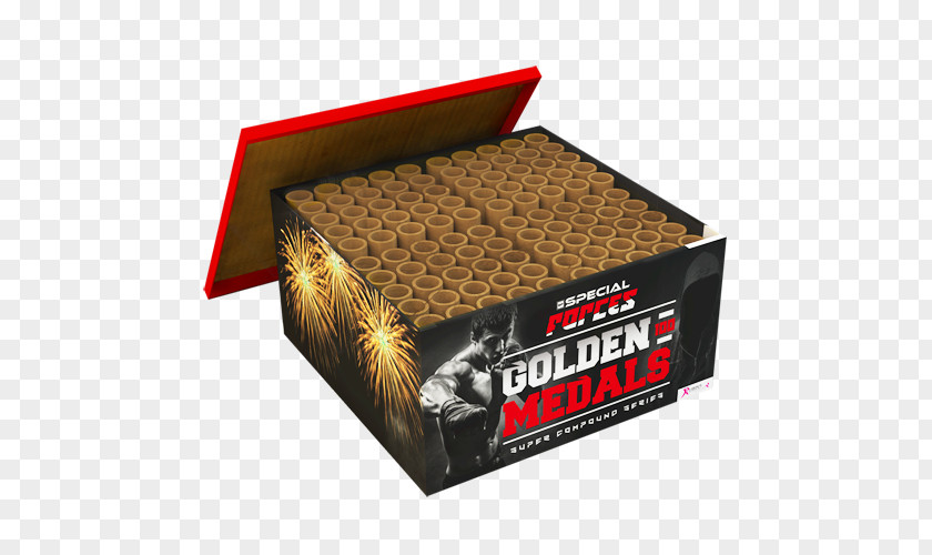 Fireworks Gold Medal Cake PNG