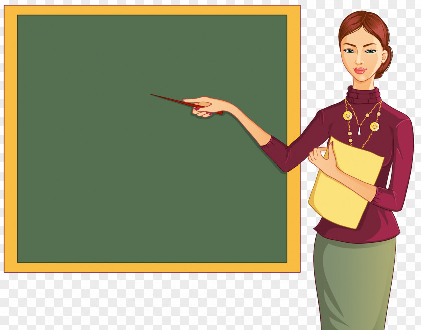 Gesture Room Green Cartoon Teacher Clip Art Blackboard PNG