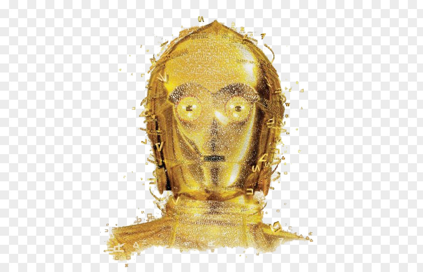 Golden Star Wars Robot Anakin Skywalker C-3PO Luke Boba Fett Poster PNG