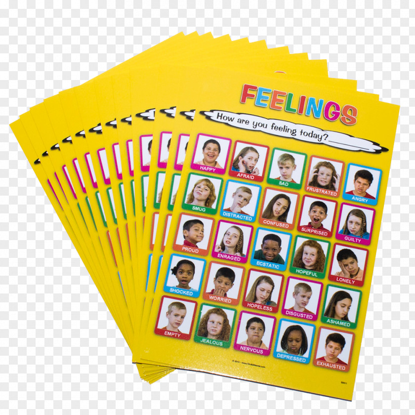 Poster Set Feeling Emotion Child PNG