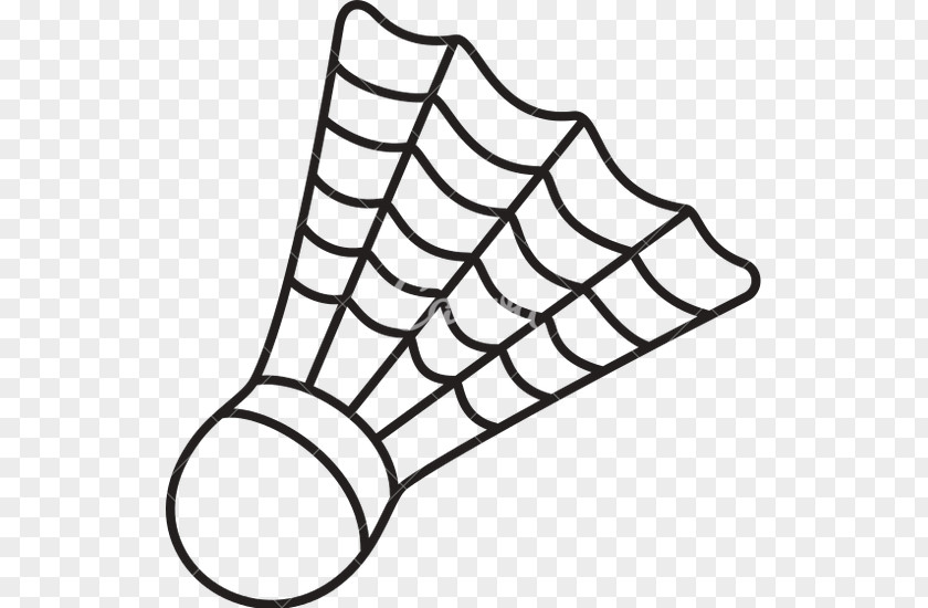 Shuttlecock Spider Web Coloring Book Drawing PNG