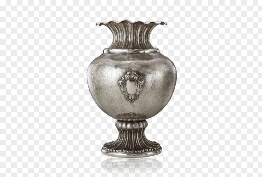Vase Sterling Silver Buccellati Glass PNG