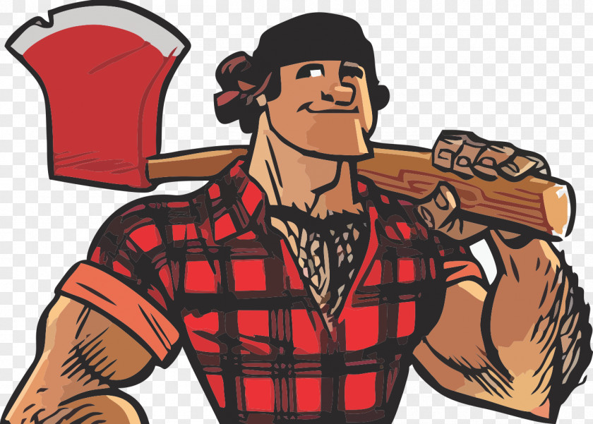 Axe Paul Bunyan Lumberjack Cartoon PNG