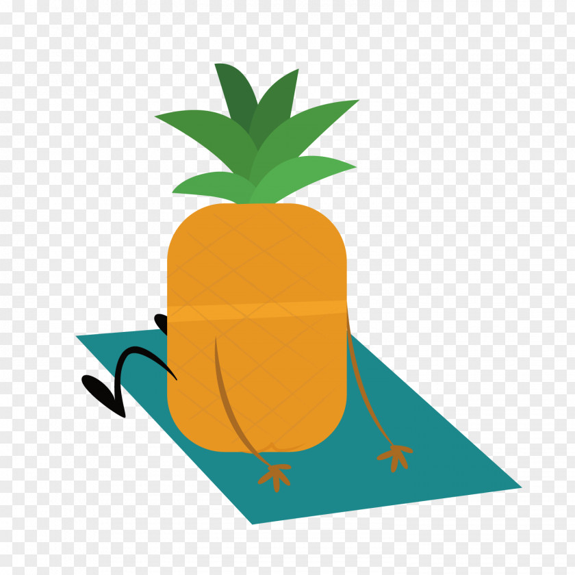 Hand Painted Sun Pineapple Euclidean Vector Graphic Design PNG