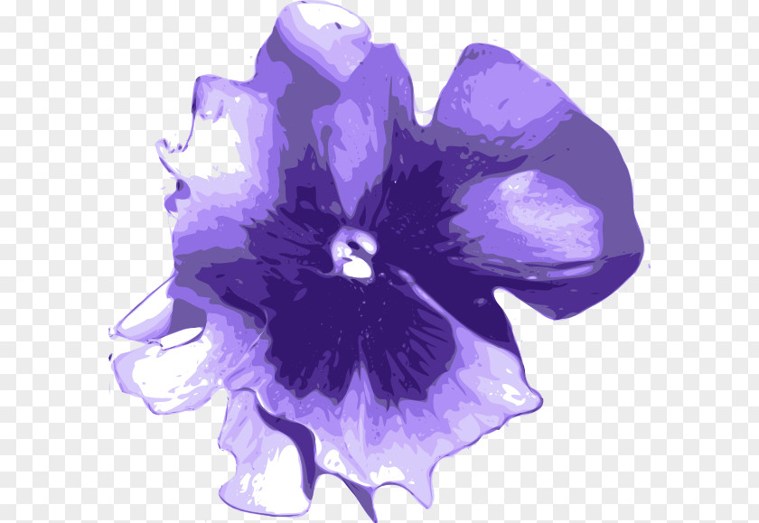 Purple Watercolor Flowers Drawing Flower Clip Art PNG