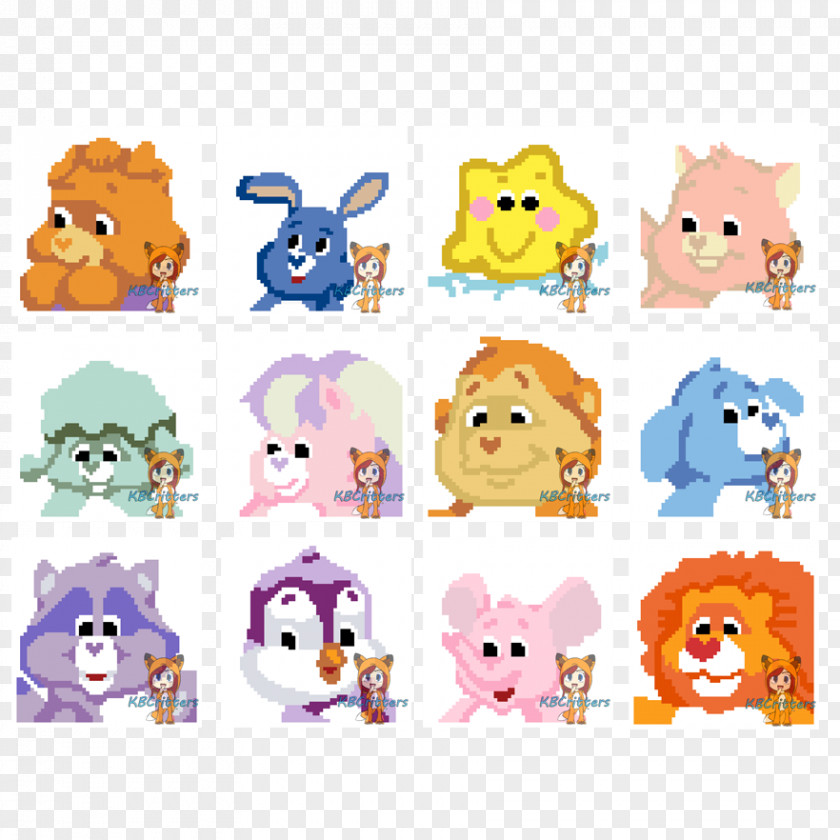 Care Bears Textile Art Quilt Animal Clip PNG