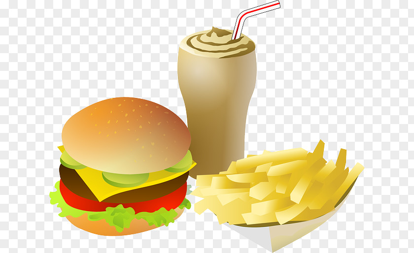 Hamburger Meal Cliparts Fizzy Drinks French Fries Cheeseburger Fast Food PNG