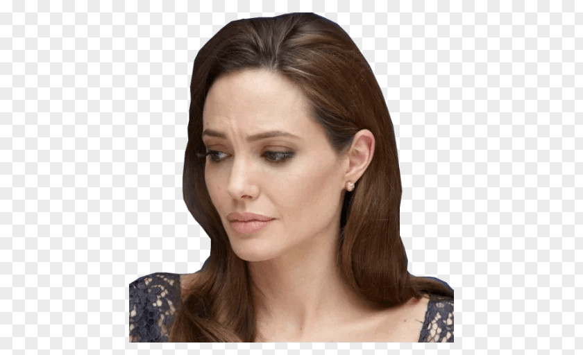 Angelina Jolie Sticker Brown Hair World Of Tanks PNG