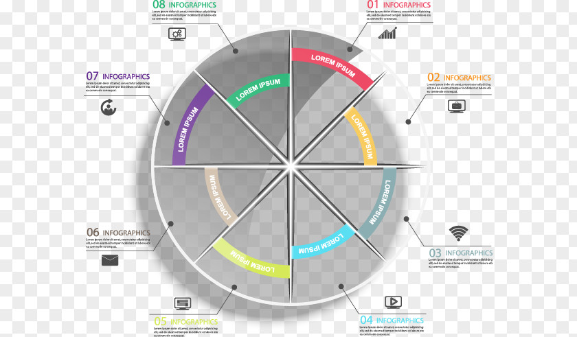 Cool Abstract Aperture Science And Technology Light Infographic PNG