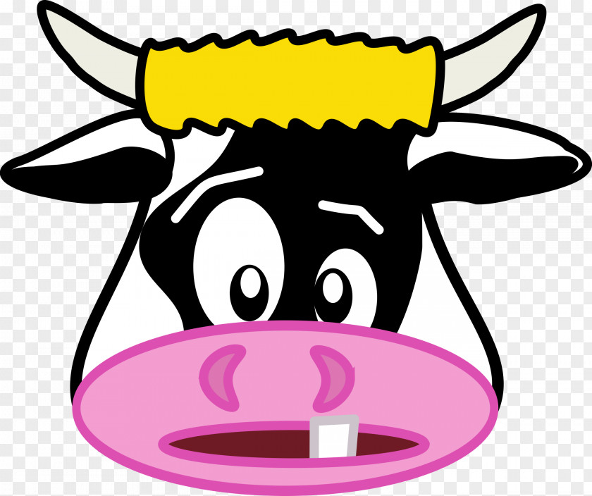 Cute Cow Cartoon Drawing Holstein Friesian Cattle PNG