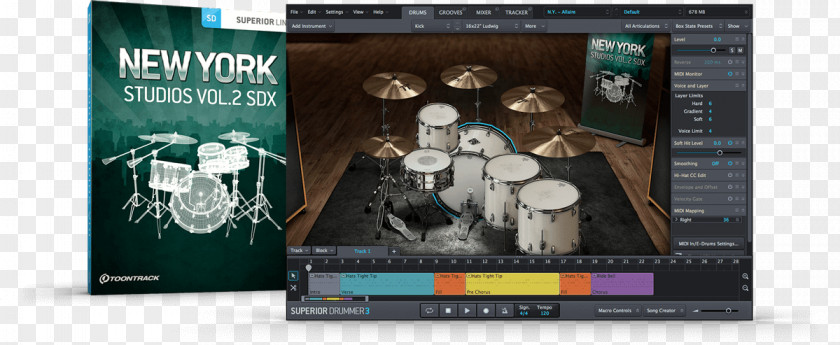 Mic Drop New York Studio Legacy Vol.2 SDX Download Toontrack Superior Drummer 3 Studios Vol. Expansion Pack Volume I PNG