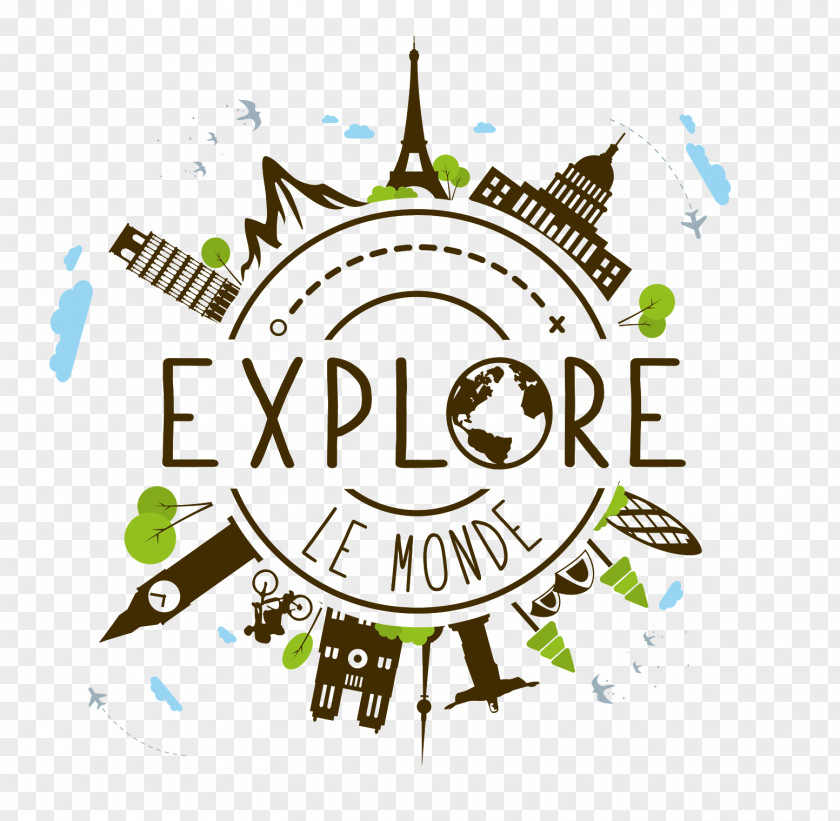 Travel Logo Blog Illustration Tour Du Monde PNG