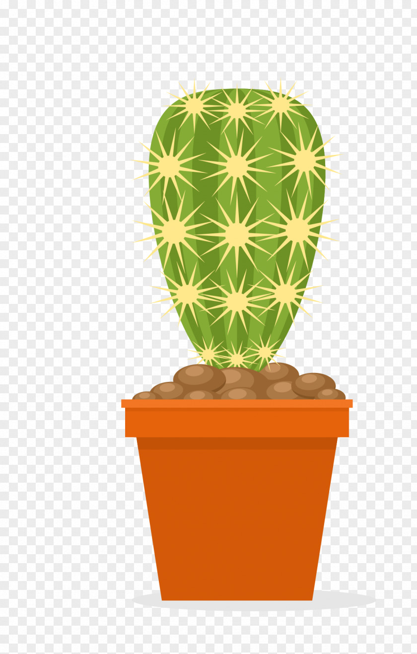 Cartoon Cactus Plant Pots Cactaceae Flowerpot Euclidean Vector PNG