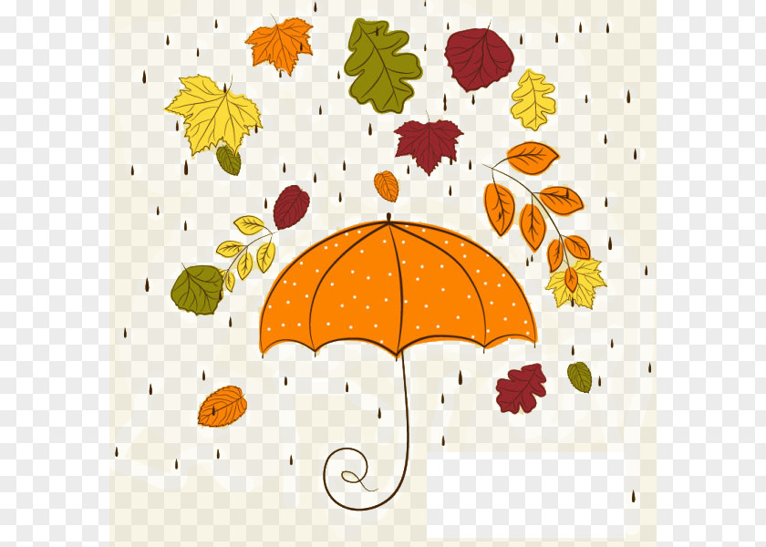 Cartoon Umbrella Background Autumn Rain Royalty-free Clip Art PNG