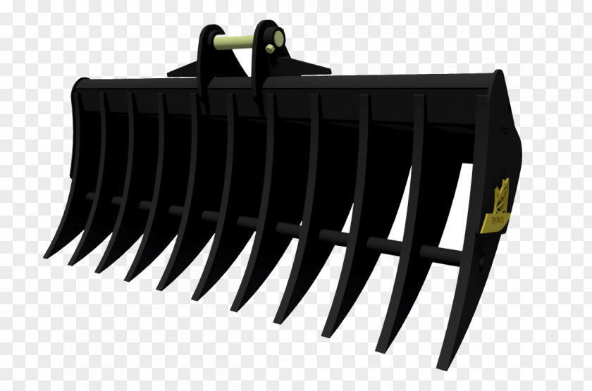 Excavator Rake Tool Bucket Soil PNG