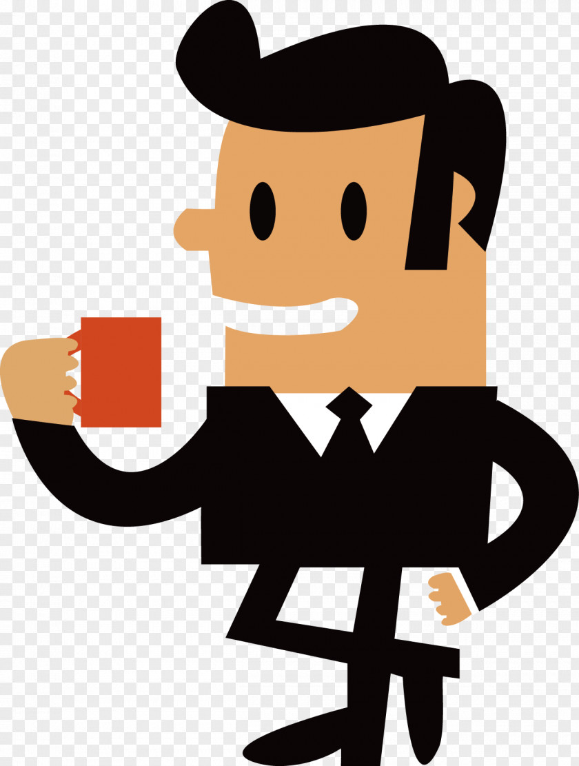 Man Tea Coffee Cartoon PNG