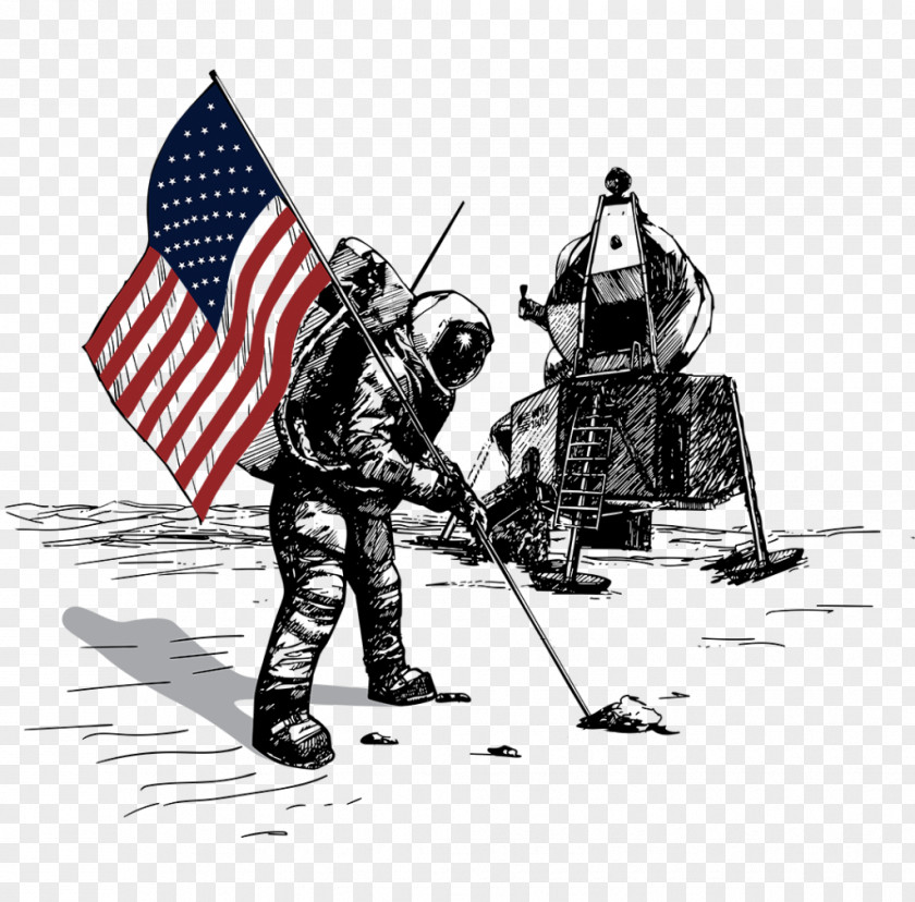 Moon Apollo Program 11 Landing PNG