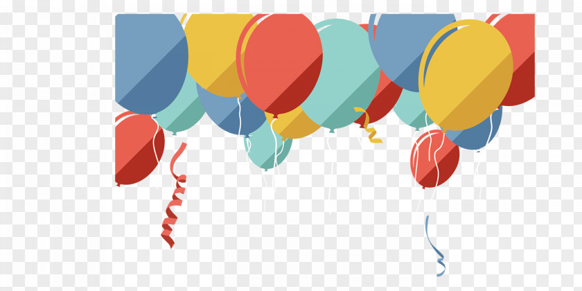 Floating Balloon Birthday Poster PNG