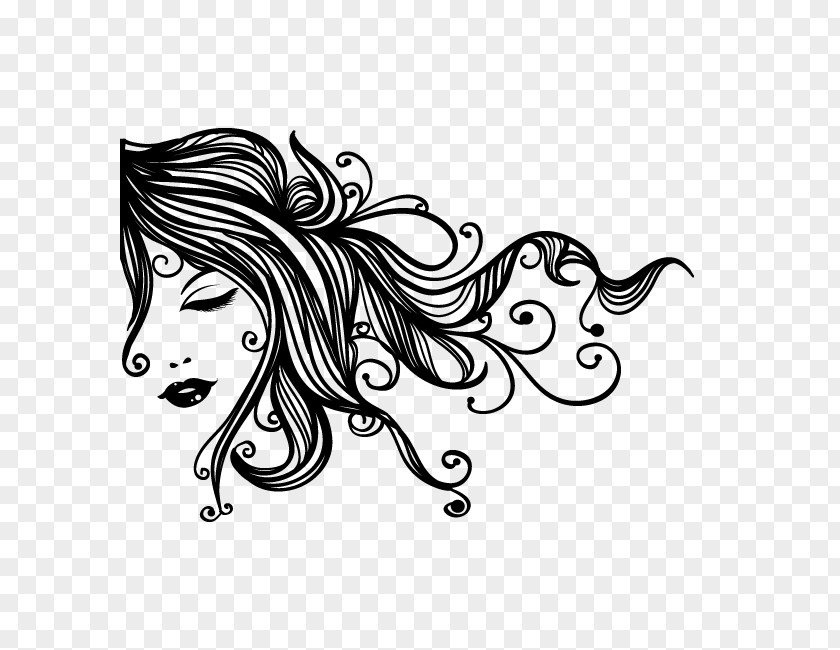 Hair Wall Decal Beauty Parlour Sticker Cosmetologist PNG