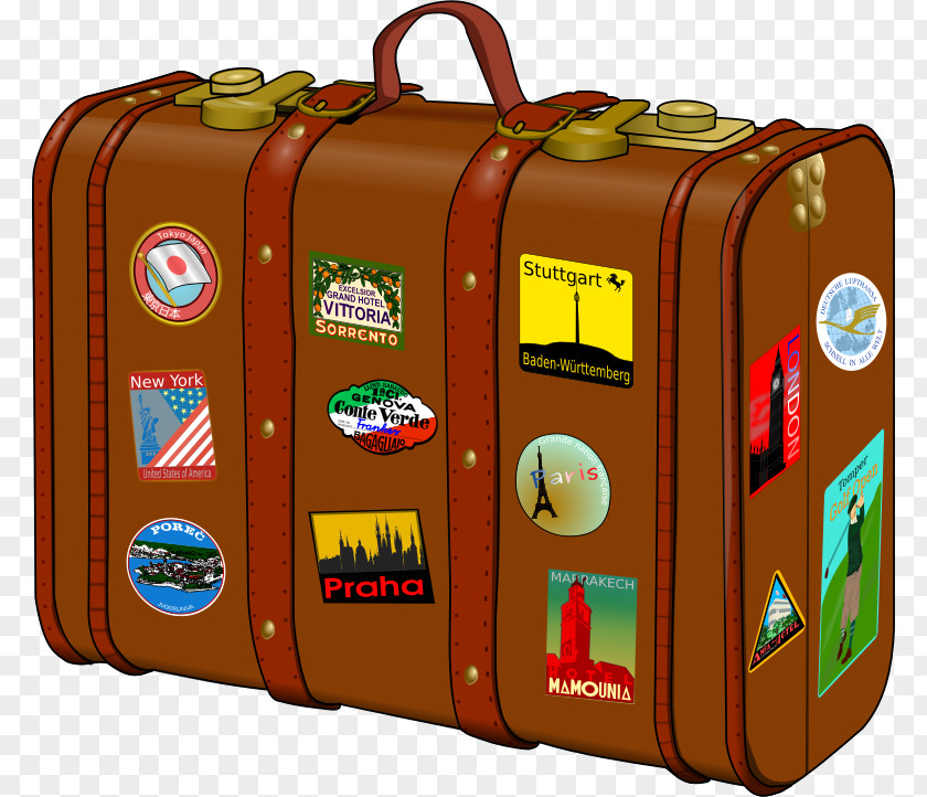 Suitcase Travel Baggage Sticker PNG