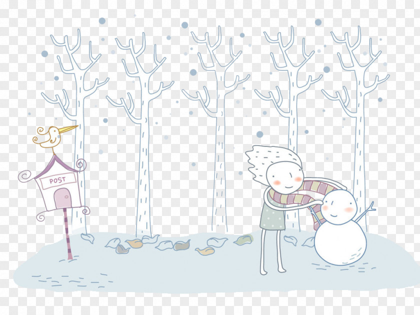 Winter Snowman PNG