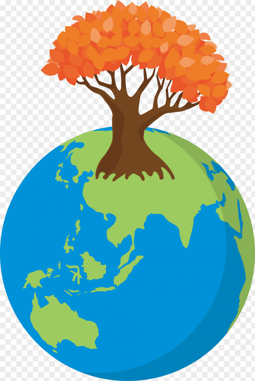 Earth Tree Go Green PNG