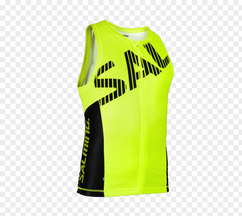 Tshirt Salming Triathlon Singlet Men Yellow/Black T-shirt Sleeveless Shirt Wmn Pink/Black PNG