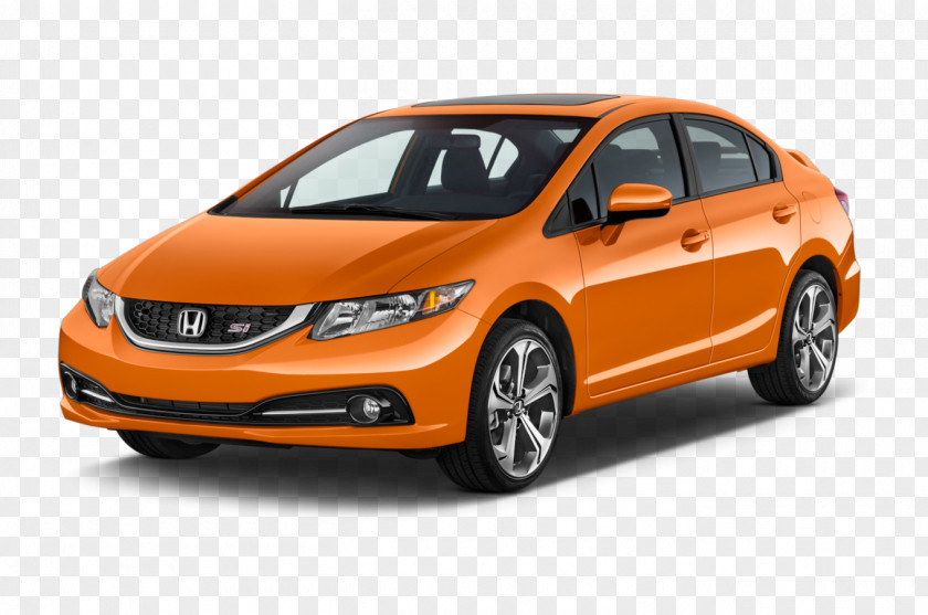 Orange Car 2013 Honda Civic Compact 2016 PNG