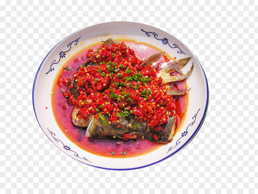 Fish Head Asian Cuisine Chinese Hunan Cooking Food PNG
